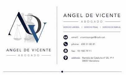 Angel de Vicente Abogado, Barcelona